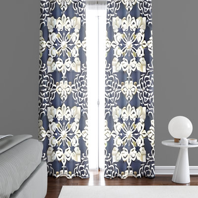 Paire de rideaux semi-transparents en polyester Datzer