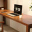Bureau rectangulaire en bois massif brun noisette-108954488-108954485