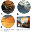 «Orange Teal Mountains Majestic Peaks Collage IV», reproduction sur toile-1828250287-1828250286