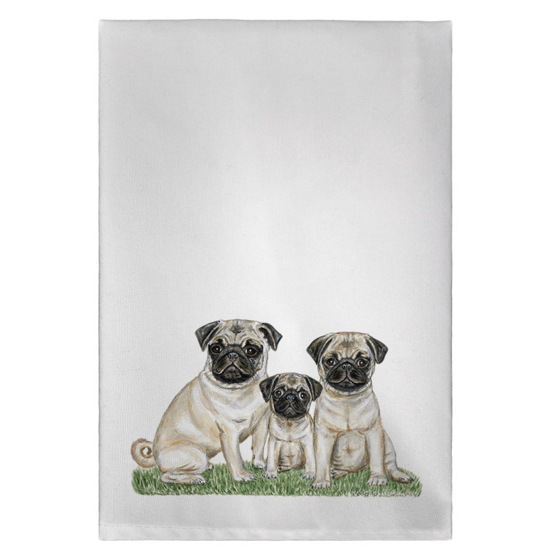 Pets Pug Family Guest Towel