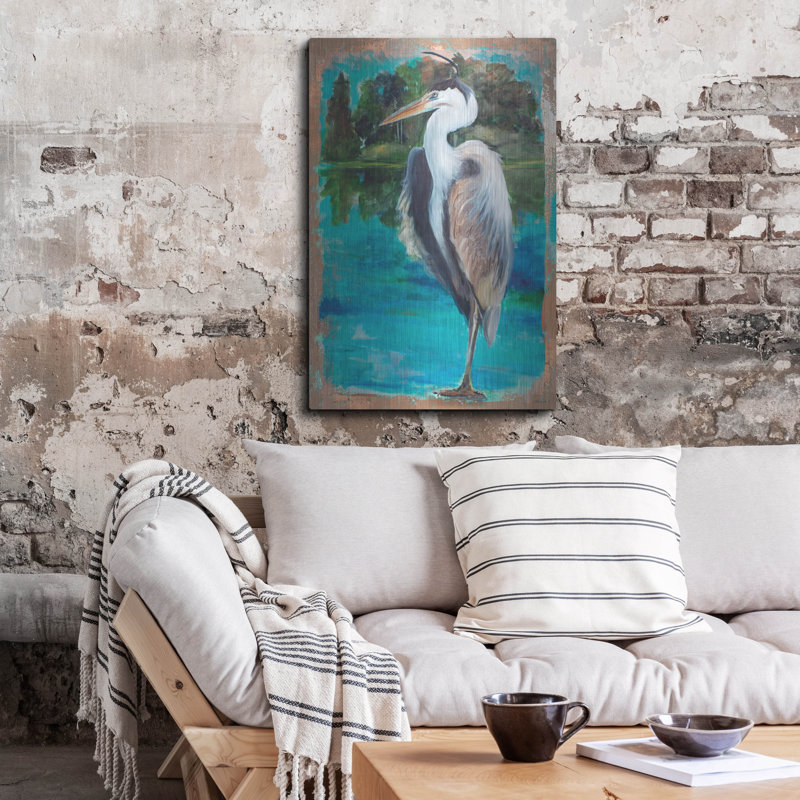 «Marsh Heron» par Stellar Design Studio, H 36 po x l 24 po