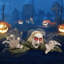 Squelette d'Halloween, décoration de fête d'Halloween activée par le son avec des yeux illuminés et un son effrayant