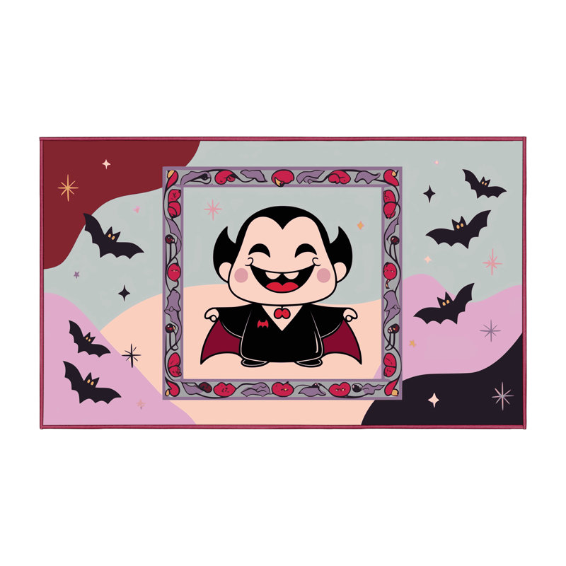 Tapis de vacances d'Halloween The Holiday Aisle®, Rectangle 5 pi x 7 pi