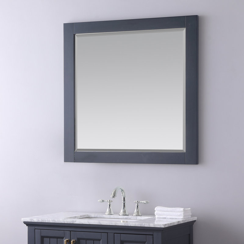 Ivy Wood Wall Mirror, Classic Blue, 36" x 33.5"