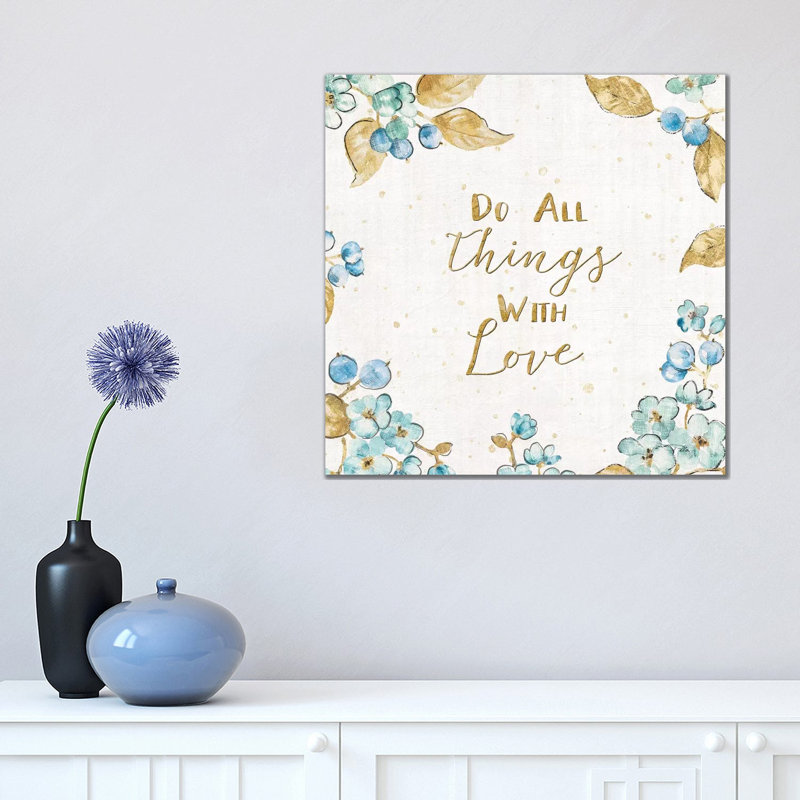 Blue Blossom V by Pela - Wrapped Canvas Gallery-Wrapped Canvas Giclée, 45.72 cm H x 45.72 cm W