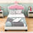 Upholstered Upholstered Princess Bed With Crown Headboard-350776979