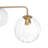 5-Light Dimmable Transparent Striped Glass Chandelier