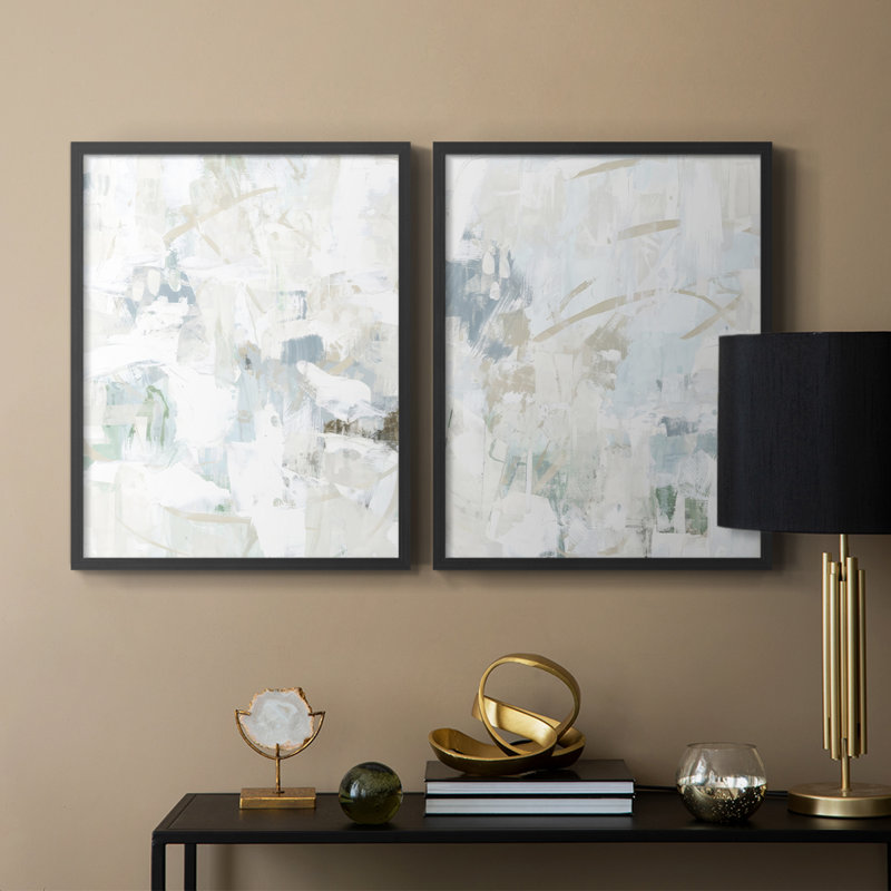 Impasto Poem III - reproduction encadrée de qualité supérieure - prête à être accrochée - aucun clou requis - aucun clou requis