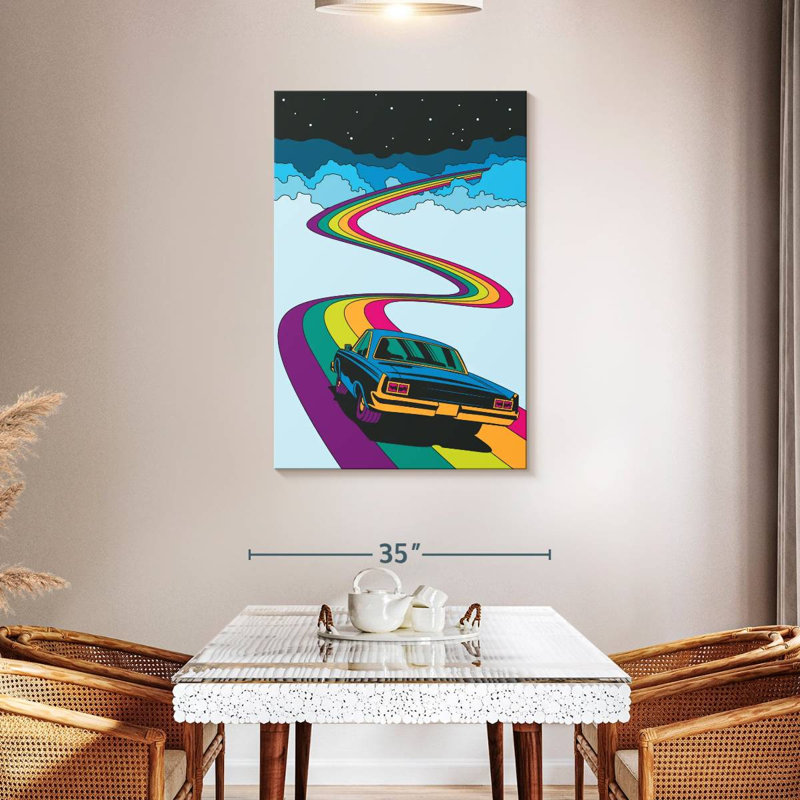 Mehar Rainbow Road Car, 45" H x 30" W