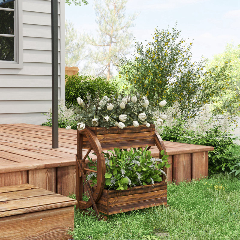 Pot à fleurs surélevé en bois
