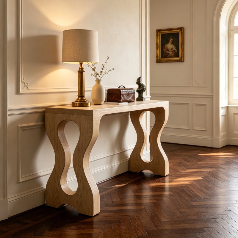 Loredana, H 29,53 po x l 55,12 po x P 13,78 po, Bois naturel