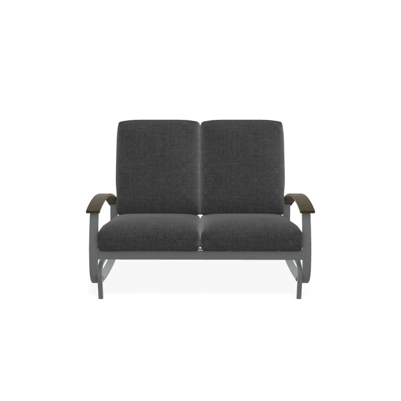 Banc oscillant avec coussins Askar, Graphite texturé, Tissage uni ardoise coulée Sunbrella®, Beachwood P40