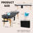 Folding massage table adjustable spa bed with neck massager-122511219