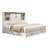 Tryston Sherell Wooden Bookcase King Bed Frame, White-1953084305-1959485360