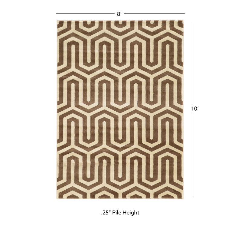 Geometric Indoor Rug, Rectangle 8' x 10'