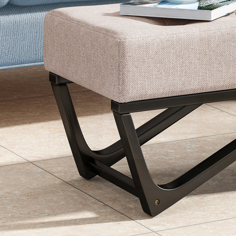 Banc rembourré, Beige