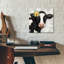  «Daisy Cow» par Elizabeth Tyndall, art mural en verre acrylique, 12 po x 12 po