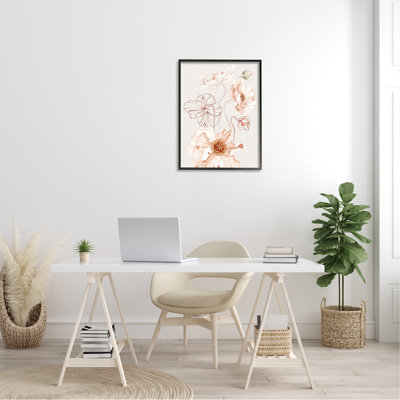 Motif moderne de pétales de fleurs roses