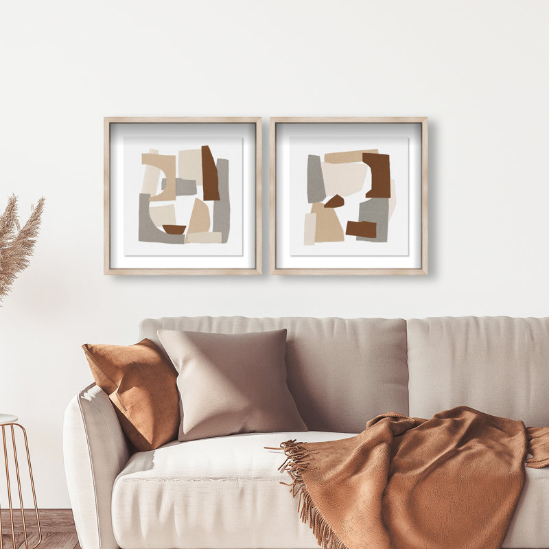 Broken Vase Set Set by Oliver Gal, 21.5" H x 21.5" W, Natural Oak Shadowbox