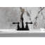 Robinet de salle de bain central à 4 poignées à 3 trous à fixation sur le comptoir avec robinet escamotable en plastique Kingston-28237158