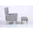 Wickham Upholstered Armchair with Ottoman-450941655