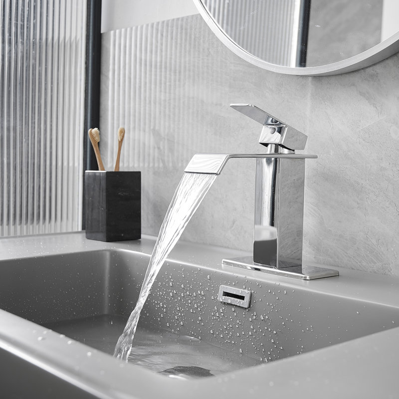 1 Mounting / Installation Required Single-handle Bathroom Faucet with Drain Assembly, Polished Chrome