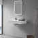40 in. Wall-Mount or Countertop Bathroom Hidden Drain with Large Square Bowl
