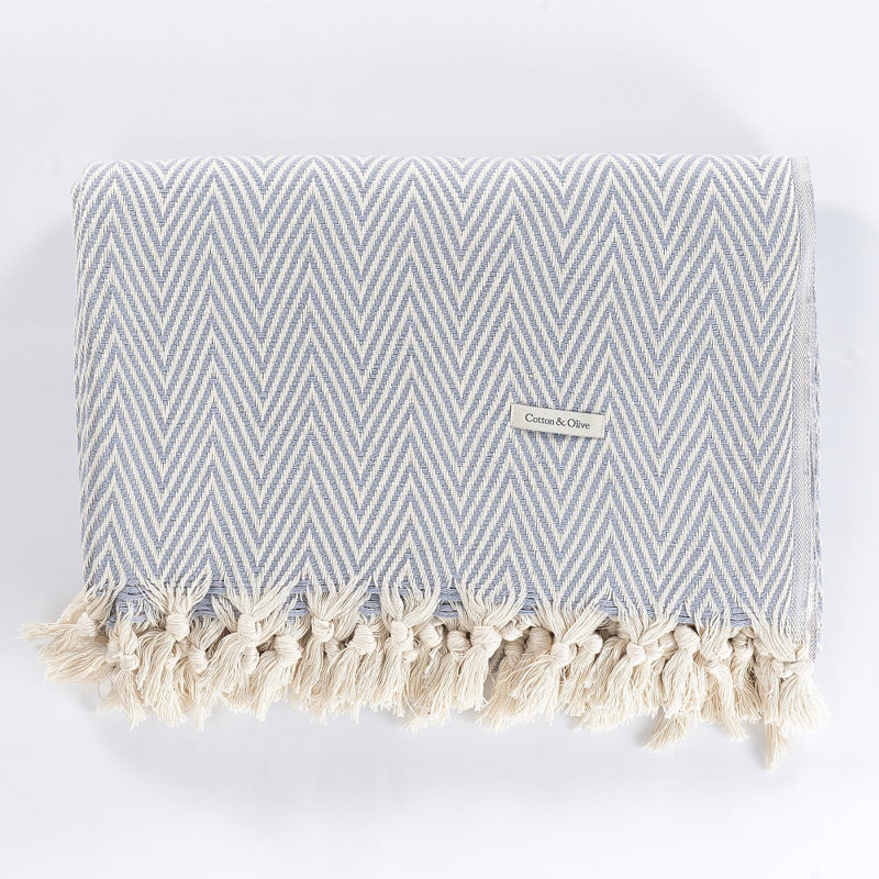 Merich Soft Cotton Blanket, Ash Grey