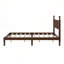 Lit plateforme double en bois avec tête de lit en forme de gourde-117190000