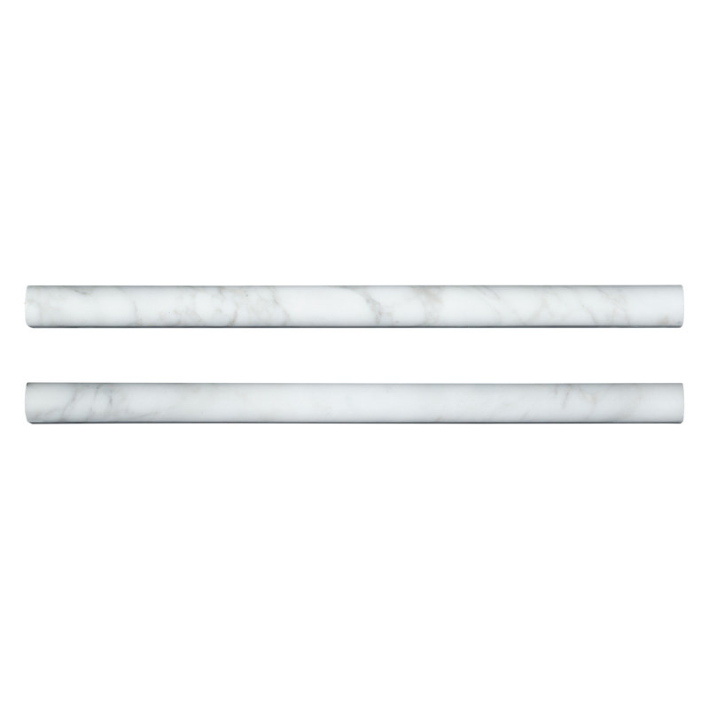 Venatino Elysia 0.75 in. x 12 in. Honed Marble Pencil Molding Tile Trim