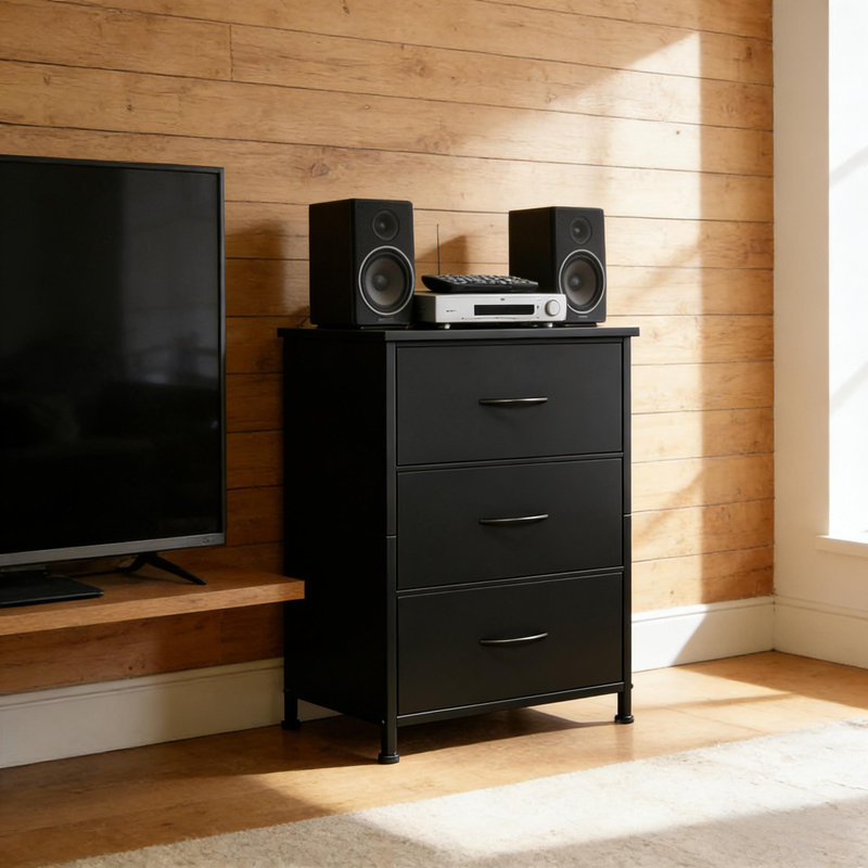 3 rangements multifonctionnels avec bacs en tissu amovibles pour la chambre à coucher et le salon