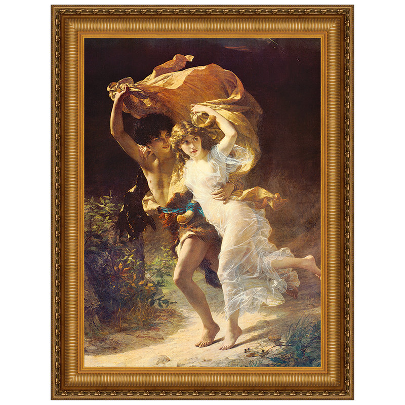 " The Storm, 1880 " by Pierre-Auguste Cot, 37.25" H x 27.25" W x 1.875" D