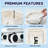 Slim Laundry Hamper with Wheels 75L, Collapsible Rolling Laundry Basket ,(White)-1130731583