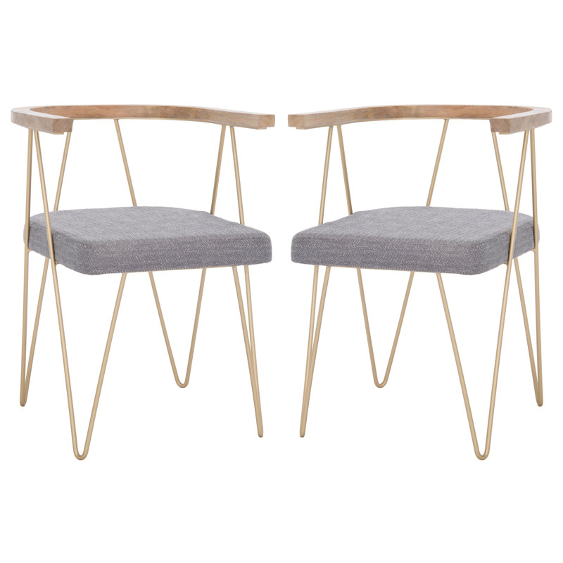 Chaise avec accoudoirs en coton Krissy
