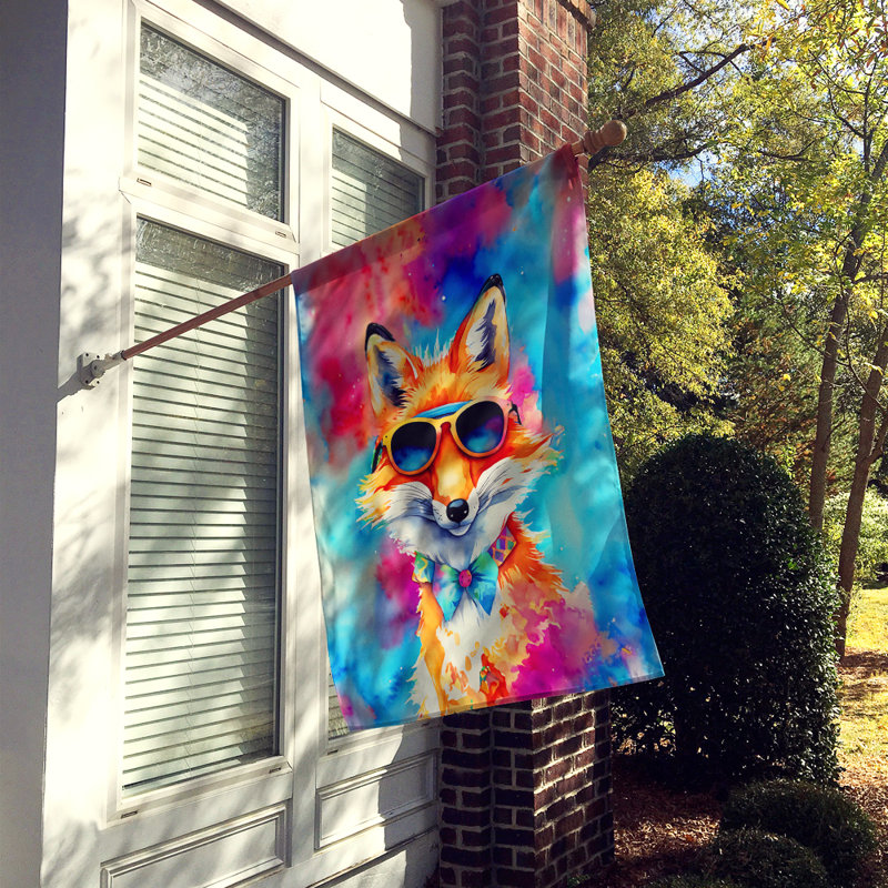 Drapeau de maison de renard hippie