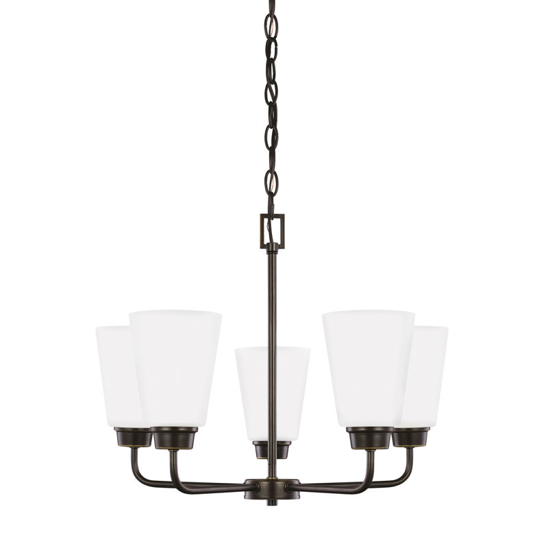 Kerrville Five Light Chandelier from Generation Lighting , Brushed Nickel, No, 5