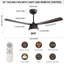 Ventilateur de plafond 52 po avec télécommande