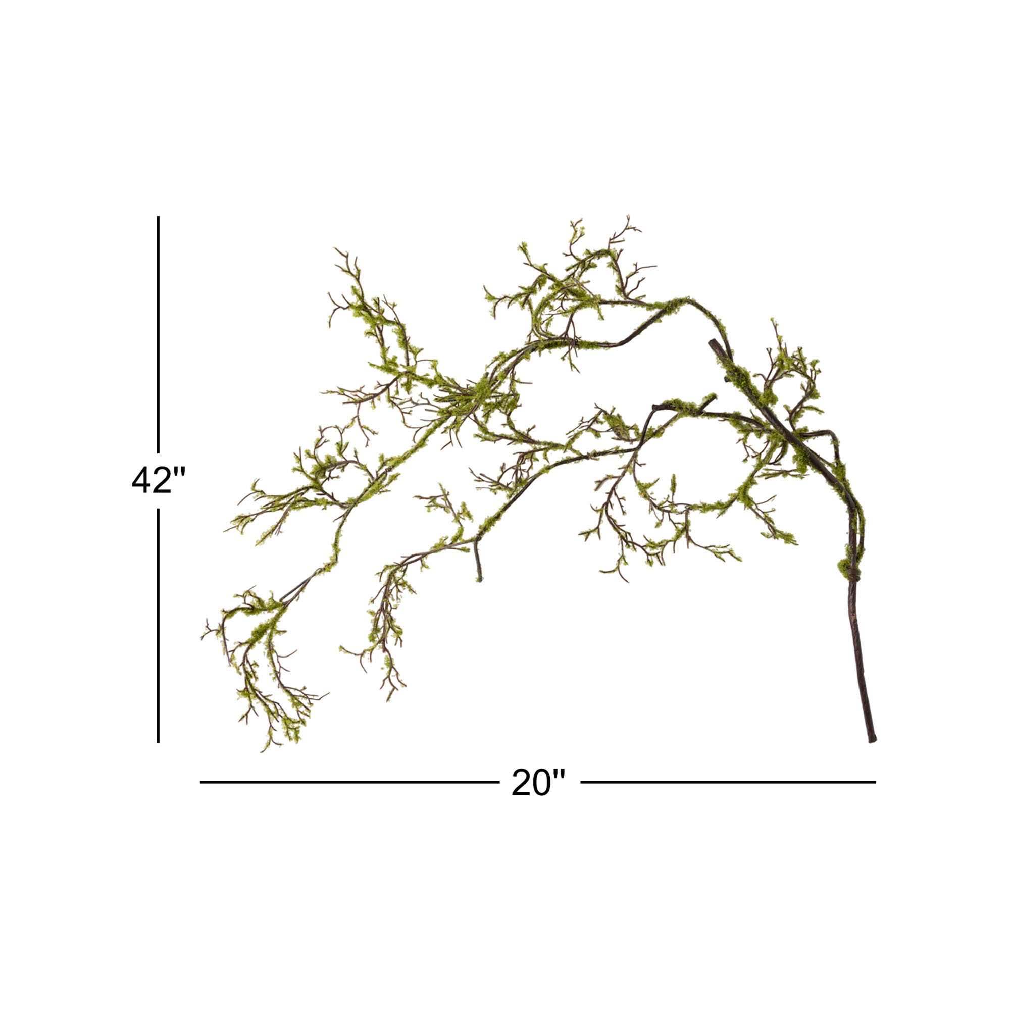 42'' Faux Moss Branch