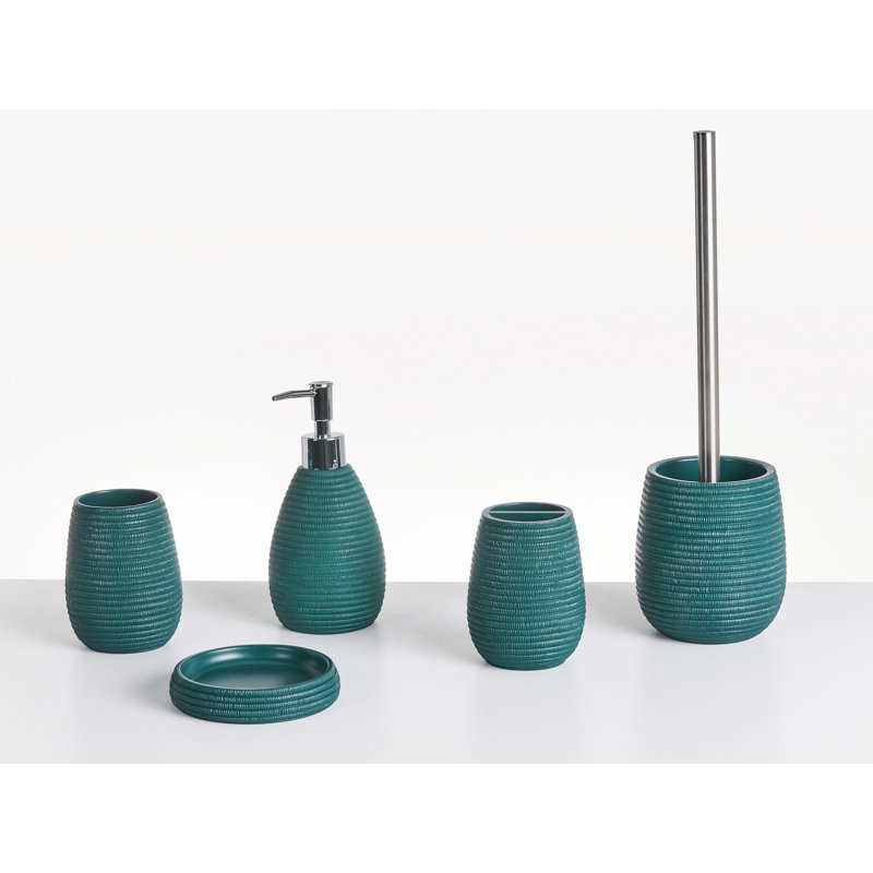 Bathroom Accessory Set, Teal