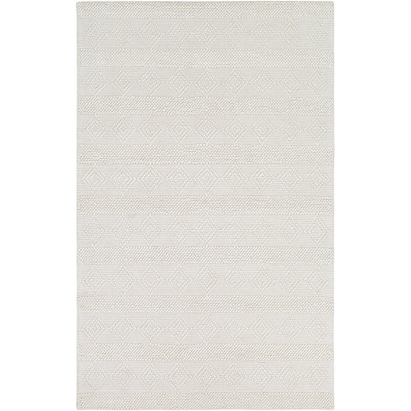 Hygge Textured Wool Hand Woven Area Rug, Rectangle 152 x 229 cm
