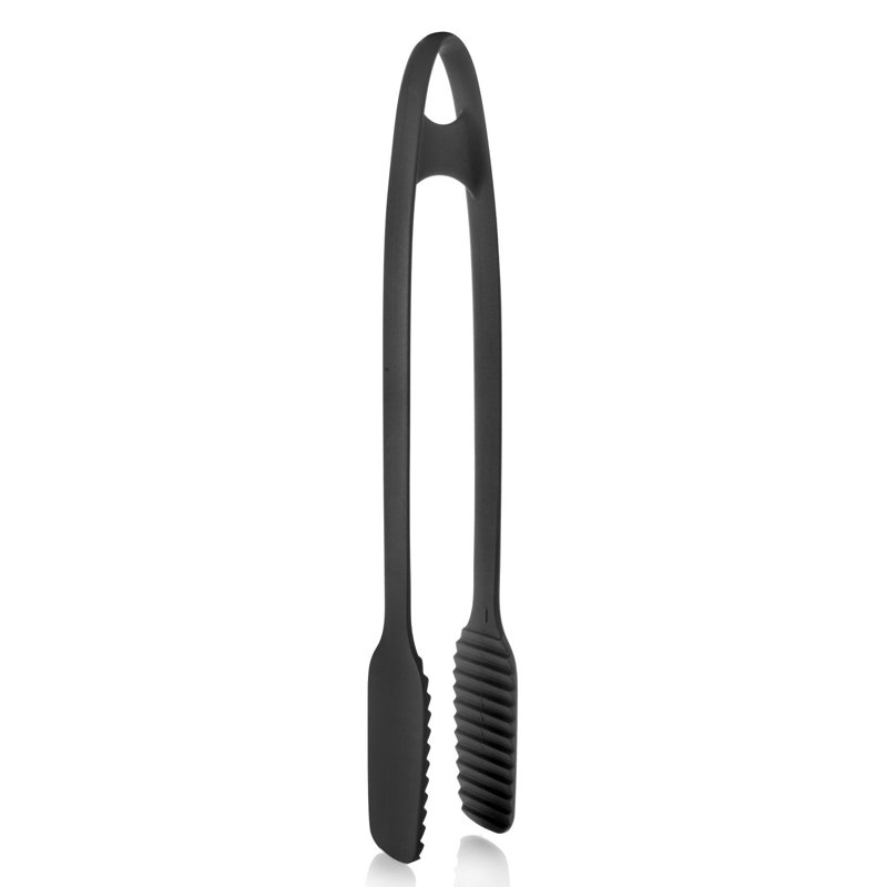 High-Quality Tongs, 11.8 Inches, 100% TEFLON, Black | Non-Stick and Heat-Resistant | Perfect for Cooking, Serving, and Grilling | Durable Design for Easy Handling, Not Dishwasher or Microwave Safe