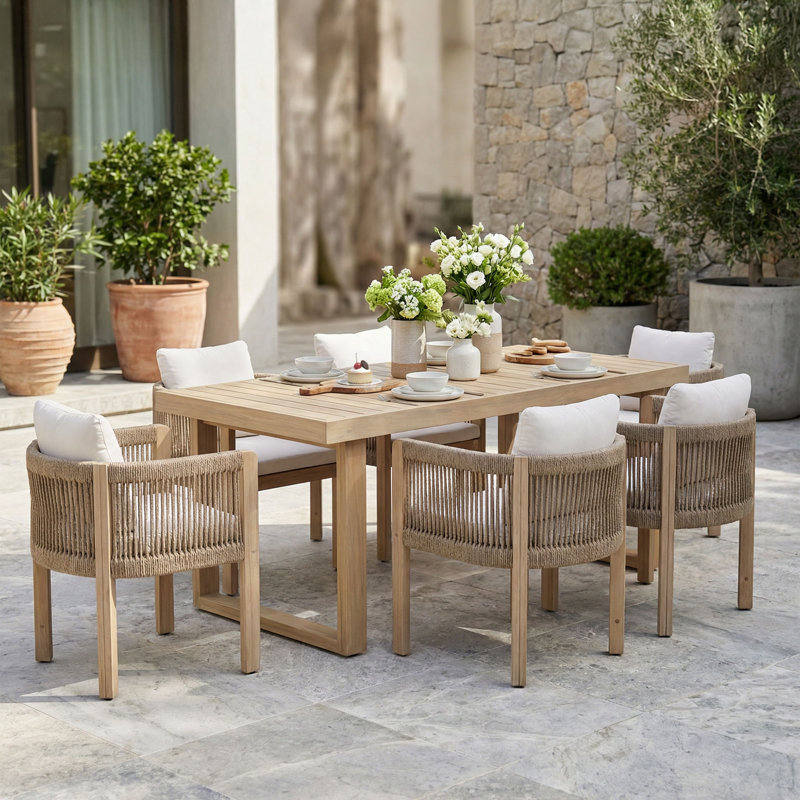 Ensemble repas extérieur pour 6 personnes