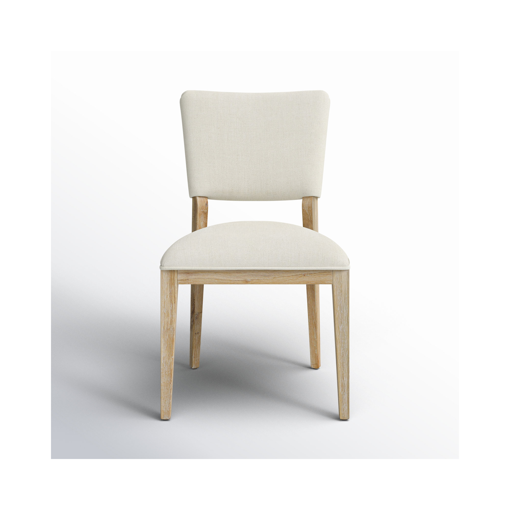 Dian Cotton Blend Side Chair in White/Natural