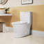 Toilette allongée en céramique, hauteur confort, 1,1 / 1,6 po, blanc, et siège en céramique T039wt