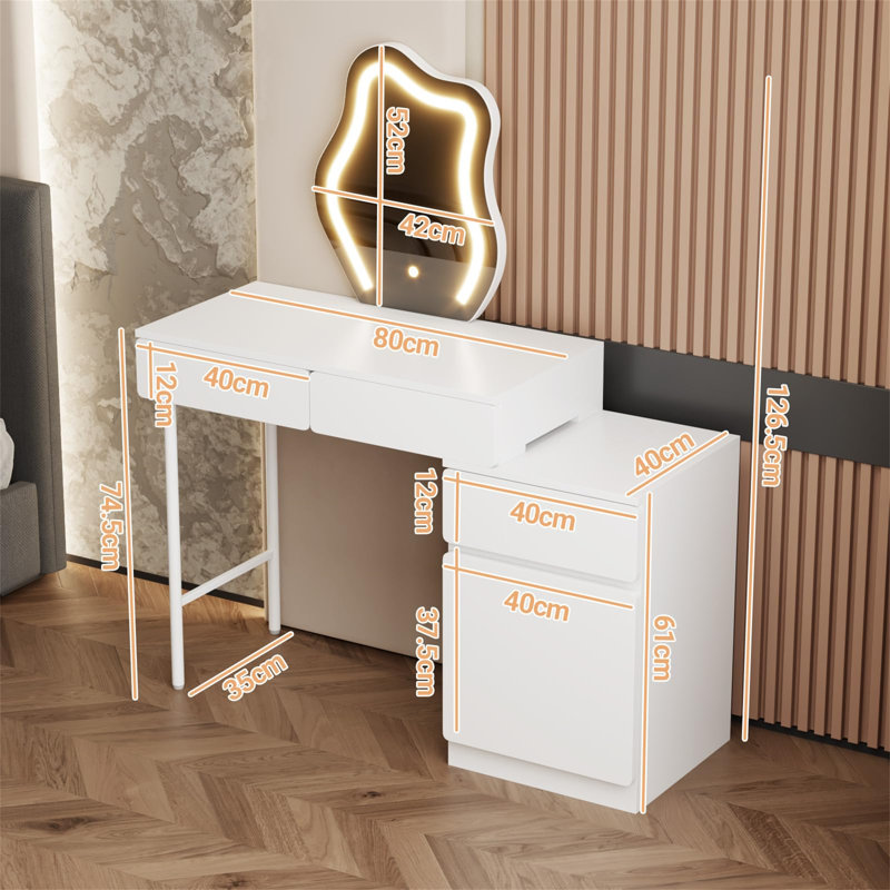 Delanos Dressing Table with Mirror