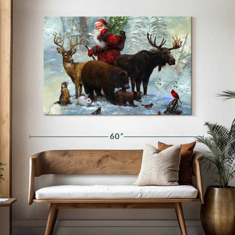 Santa's Best Friends, H 34 po x l 51 po