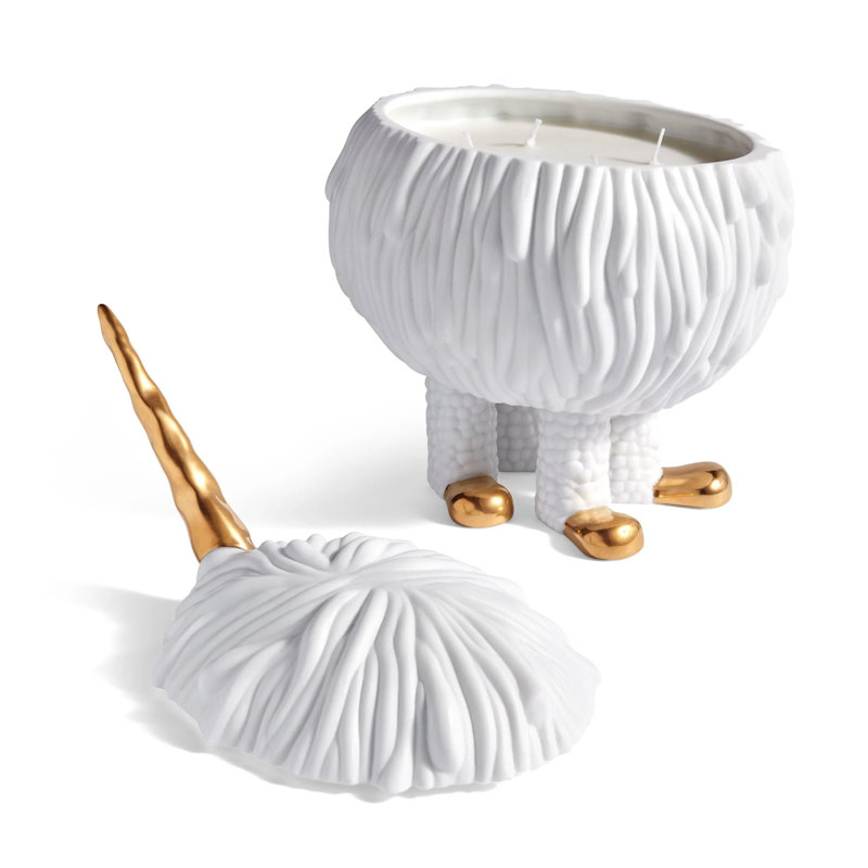 Haas Brothers Mojave Palm Scented Novelty Candle with Porcelain Holder