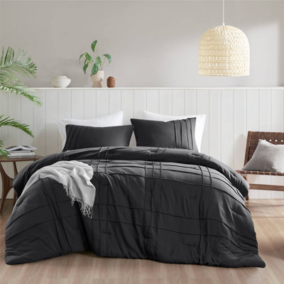 Harris Pinch Pleated Soft Washed Boho Comforter Set