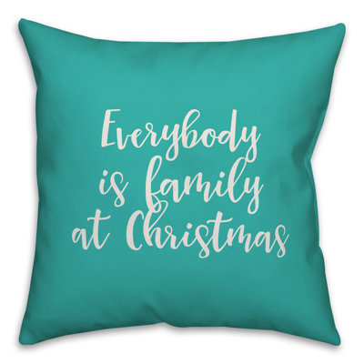  Coussin décoratif «Everybody is Family at Christmas»
