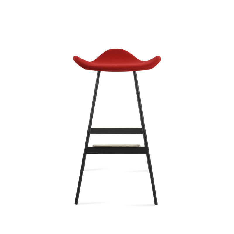 Tabouret Falcon Balat, Noir, Rouge W.